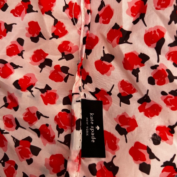 Kate Spade New York Red Roses Reusable Nylon Market Tote Bag - Picture 2 of 2
